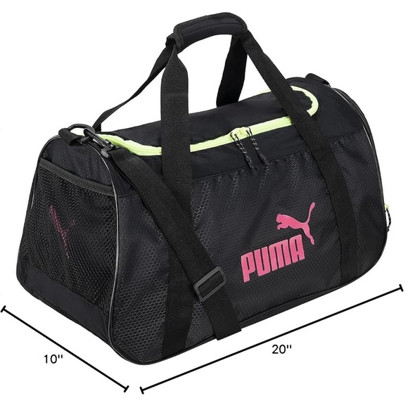 PUMA Black and Pink Duffel Bag - Picture 3 of 4